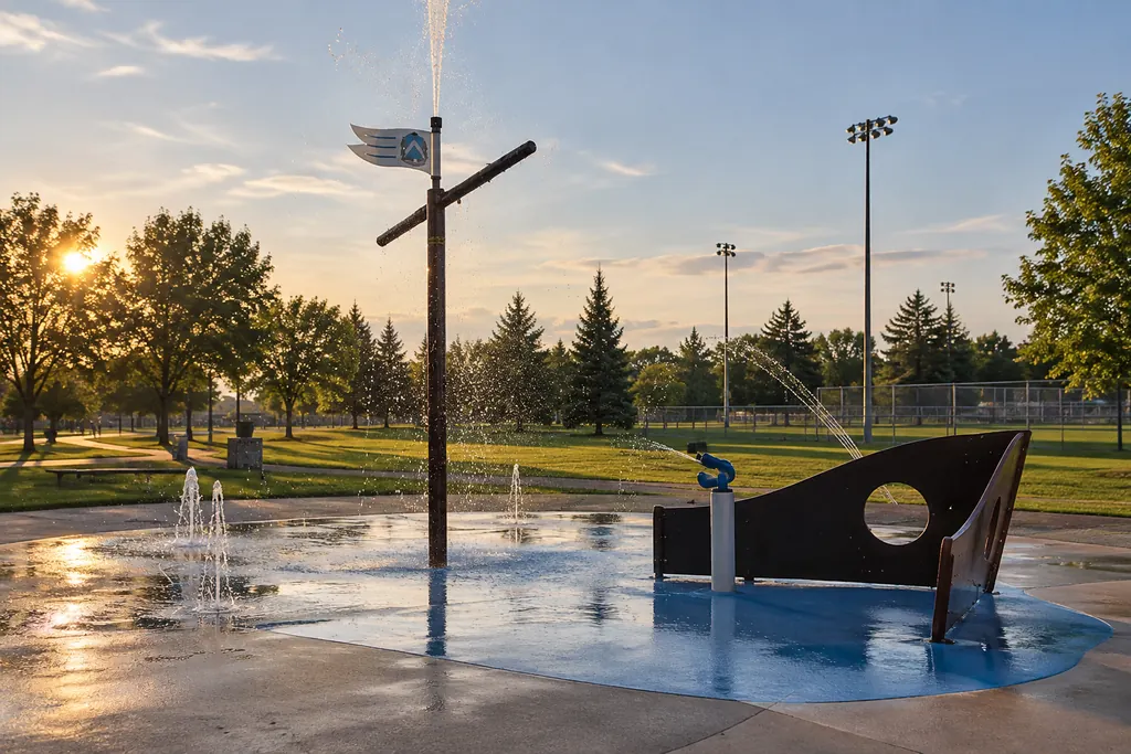 Les jeux d'eau du parc Laviolette
